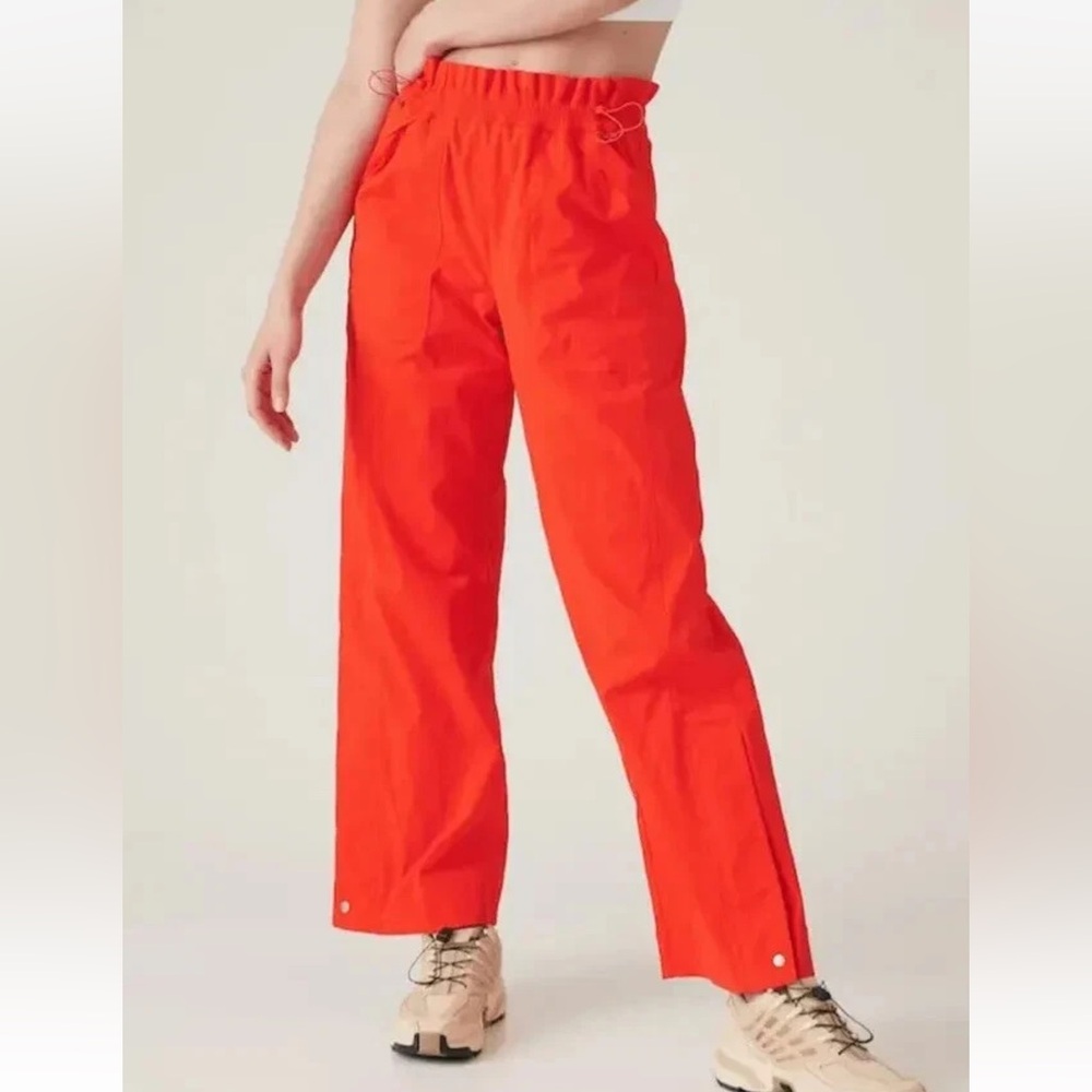 Athleta Trekkie Parachute Pants Vermilion Orange #533487 Size 16